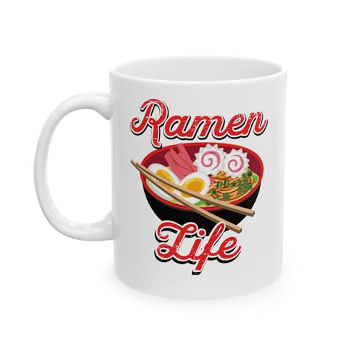 Ramen Life Ceramic Coffee Mug | Funny Noodle Lover Cup