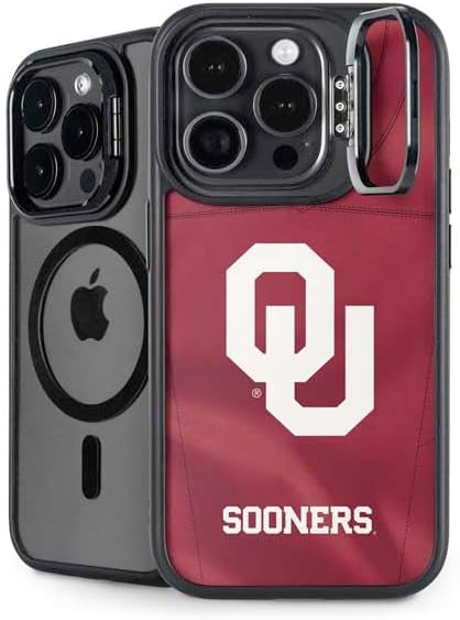 Skinit Kickstand Phone Case Compatible with iPhone 16 Pro - Officially Licensed University of Oklahoma Sooners Red Digi Design