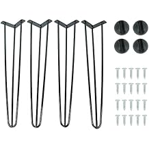 40 Inch Hairpin Table Desk Legs Set of 4PCS Industrial Home DIY Projects for Furniture with Rubber Floor Protectors