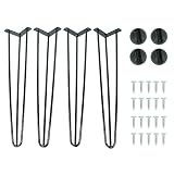 bchsadvb 28 Inch Hairpin Table Desk Legs Set of 4PCS Industrial Home DIY Projects for Furniture with