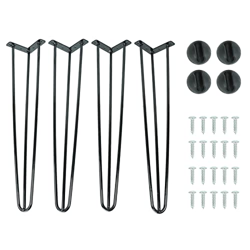 Bchsadvb 28 Inch Hairpin Table Desk Legs Set Of 4Pcs Industrial Home Diy Projects For Furniture With Rubber Floor Protectors #TOP8