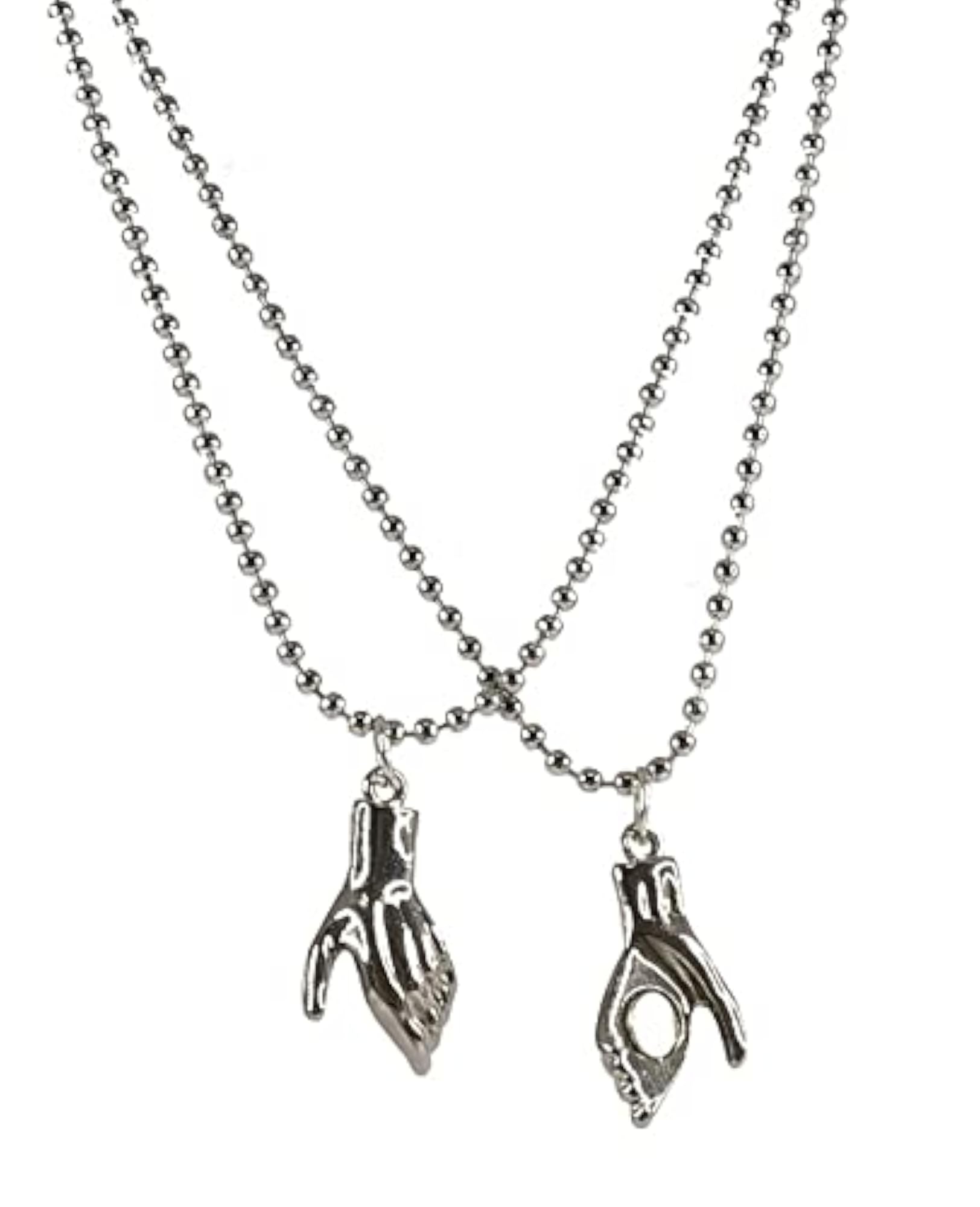 Stainless Steel I Love You Magnetic Pendant Set