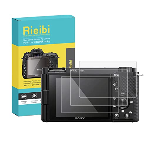 Rieibi SONY (3枚セット)ZV1/ZVE10/ZV-1F 液晶保護フィルム、ZV-E10保護フィルム ソニー ZVE10専用液晶プロテクター ZV-1F保護フィルム ZV-1強化ガラスフィルム 厚さ0.25MM 薄いタイプ 強化ガラス 表面硬度