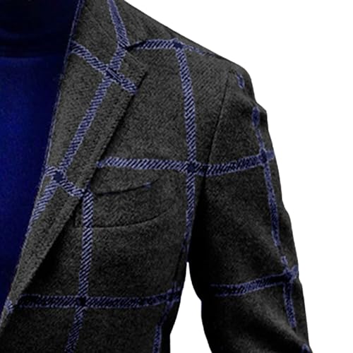 Blazer en tweed à chevrons pour homme à deux boutons et coupe ajustée