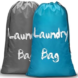 2Pcs XL Journey Laundry Bag for Soiled Garments, Further Giant Heavy Obligation Organizer with Drawstring, Cruise Ship Tenting Journey Street Journey Trip Necessities Should Haves 2024 for Youngsters Woman