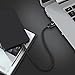 Short USB Type C Cable Nylon Braided USB C to USB A Charger 2.0 Charging Syncing Cords Compatible with Samsung Galaxy S9 S10 Note 20,Nexus 6P,Google Pixel,LG G7,Moto (Black-11inch)