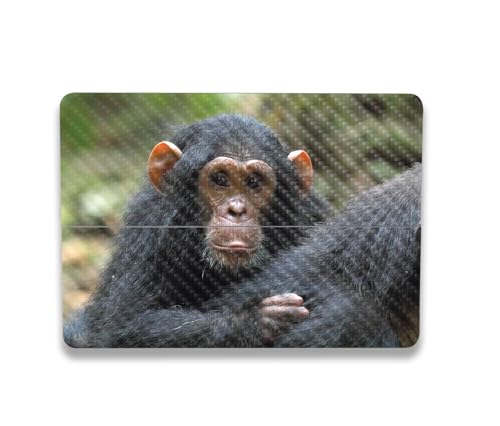 Image of MightySkins Carbon Fiber Skin Compatible with Microsoft Surface Laptop Studio 2 (2023) Full Wrap Kit - Baby Chimp | Protective, Durable Textured Carbon Fiber Finish | Easy to Apply | Made in The USA