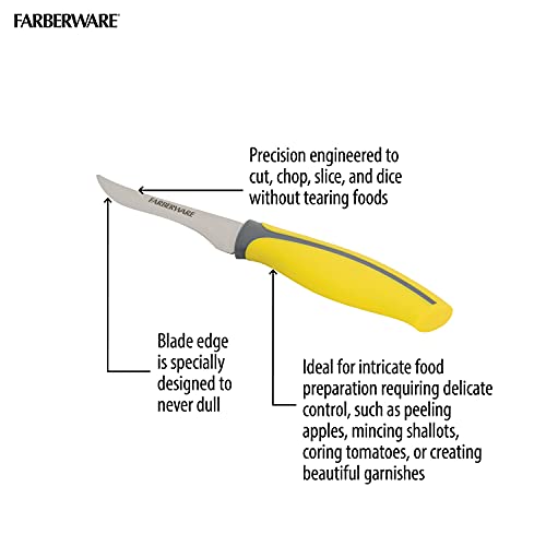 Farberware Soft Grip Trimming Paring Knife, 3.5-Inch, Yellow #TOP3