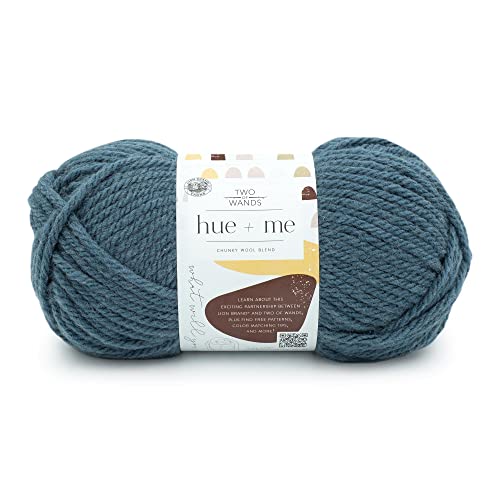 Image of Lion Brand Yarn, Hue + Me Chunky Yarn for Crocheting, Knitting, and Crafts, Marine, 1 Pack