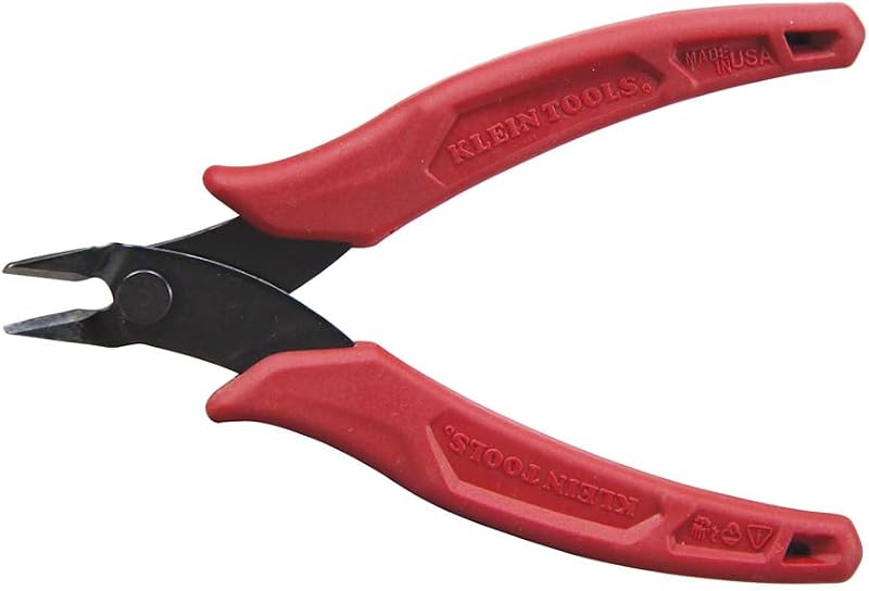 Klein Tools D275-5 Diagonal Flush Cutters, Made in USA, Micro Wire and Compact Zip Tie Cutter, Ultra-Slim Precision for Work in Confined Areas, 5-Inch