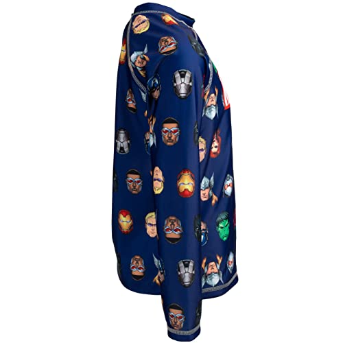 Marvel Avengers Toddler Boys Swim Rash Guard Navy Blue 5 #TOP1