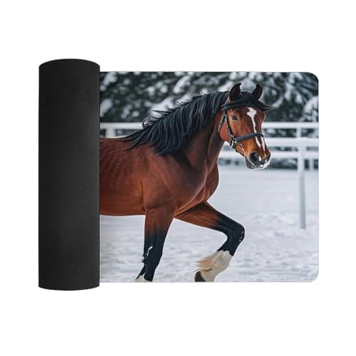 Desk Pad Protector 24x12 Inch Extended Sports Horses Mouse Mat miniatura 3