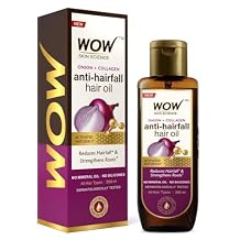 Onion Collagen Hair Oil for Dry Damaged Hair & Growth - Treatment With Almond, Castor, Olive, Coconut & Jojoba Oil, 200ml, 6.76 Fl Oz Pack of 1