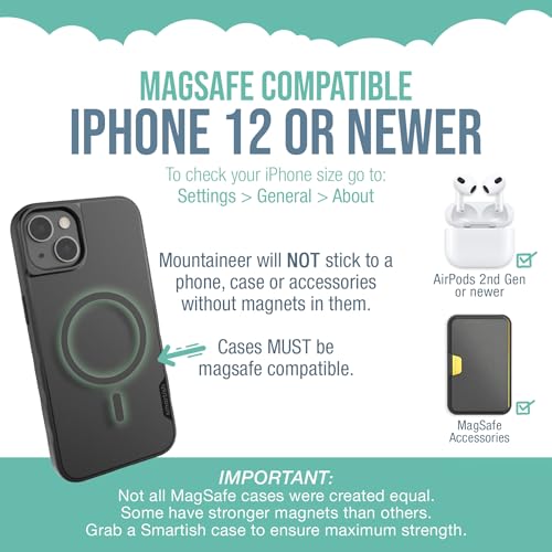 Smartish MagSafe Wall Mount, Mountaineer, Magnetic Phone Holder, Beige - image 5