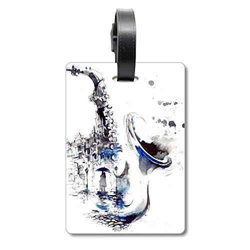 Étiquette saxophone Parapluie marqueur étui instrument musique