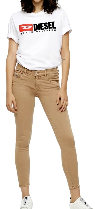 Diesel Jean pour femme Slandy-Ankle Super Slim Skinny Taille normale, beige, 25 W (tour de taille 64 cm)