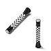 iJDMTOY 3-Inch Checkered White/Black Checkerboard Theme Short Antenna Compatible with Mini Cooper (All Models) & More Other Cars