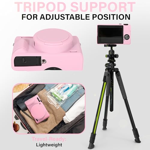 STSEETOP Silicone Case for Canon Powershot G7 X Mark II, G7 X Mark II Case Soft Protective Cover with Anti-Slip Grip and Lens Protection, Scratch Resistant (Pink) by STSEETOP - Used condition - Image 5