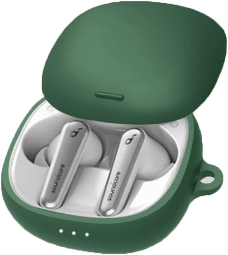 Silicone Case for Anker Soundcore Liberty Air 2 Pro，Protective Silicone Case with Keychain for Anker Soundcore Liberty Air 2 Pro True Wireless Earbuds (Green)
