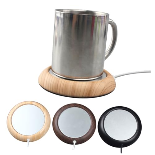 BESTOYARD USB Cup Warmer for Coffee and Tea Desktop Heating Pad Temperature Portable Beverage for Office Home and Travel Black