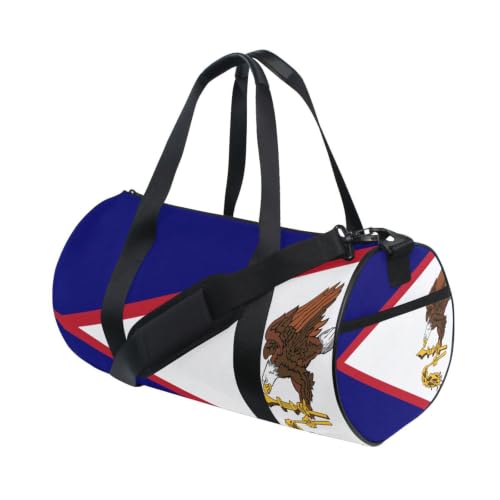 Bolsa de lona para viajes y deporte unisex con bandera de Estados Unidos Samoa 3
