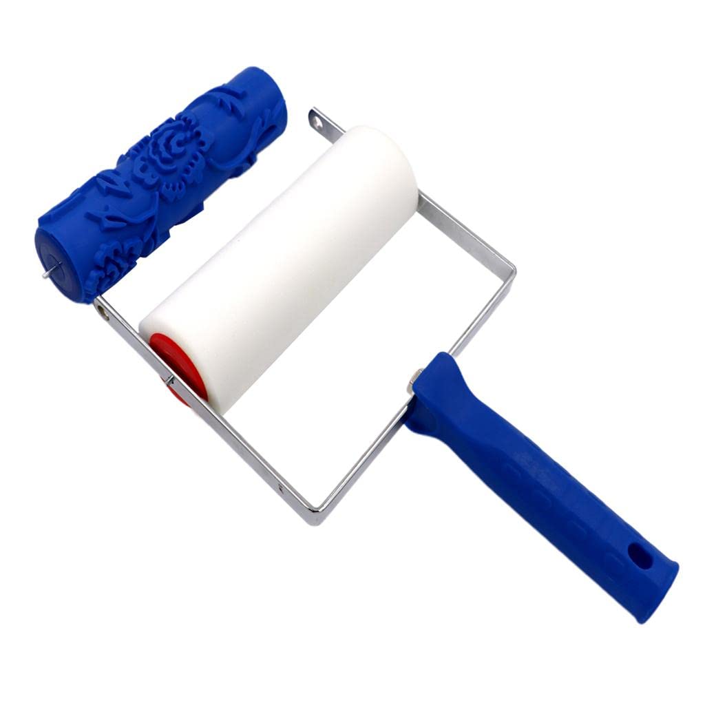 wałek malarski, 7'' tłoczony wałek malarski, pędzel gąbkowy, do szablonów ściennych, wzór kwiatowy