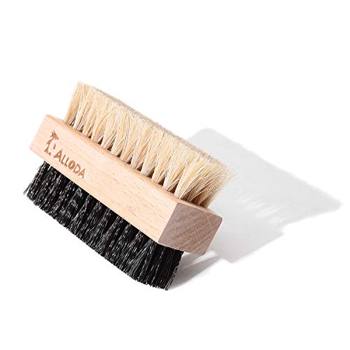 Alloda Shoe Cleaning Brush/Scrub Brush [Upgrade] Protect Double Sided Soft & Hard Sneaker Cleaner Brush By 100% Boar & Nylon Bristle #TOP4