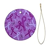 natale ciondolo epilepsy awareness day decorazione per albero di natale alta qualità appeso ornamento rimovibile addobbi natalizi per interno esterno festa 7.3cm