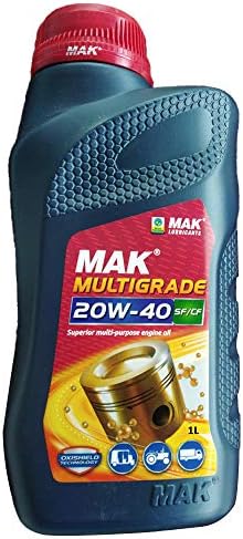 MAK Lubricants MultiGrade 20w40 SF/CF Superior Multi-Purpose Engine Oil (1 LTR) for Diesel Engines