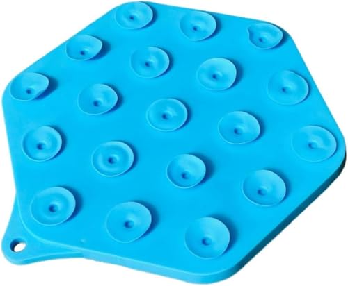 Comedouro Tapete de Silicone para Lamber com Ventosa 2D para Pet Cães e Gatos (Verde, 16cm)