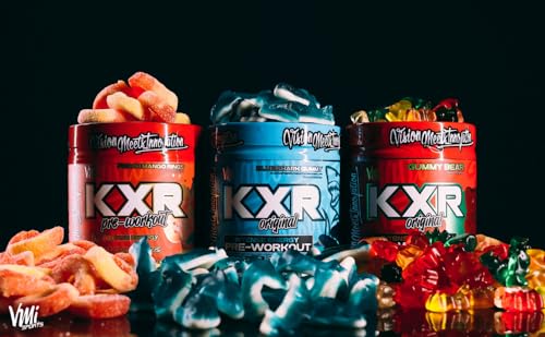 Image of KXR Pre-Workout Energy Powder | Intense Energy Pre-Workout Drink for Men and Women| Improves Performance - Enhanced Focus & Increased Endurance | 30 Servings (Original Blue Shark Gummy)