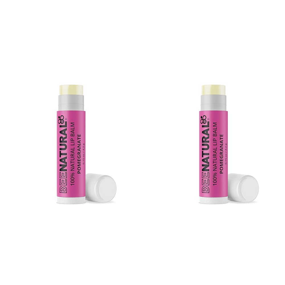 Bee Natural100% Natural Moisturising Lip Balm, Pomegranate Flavour, 4.2g (Pack of 2)Natrue
