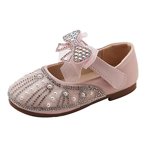 Girl's Dress School Wedding Shoes Glitter Pearls Strap Ballerina Ballet Shoe Toddler Girls Wedding 𝗣a𝐫𝐭y Dress Shoes