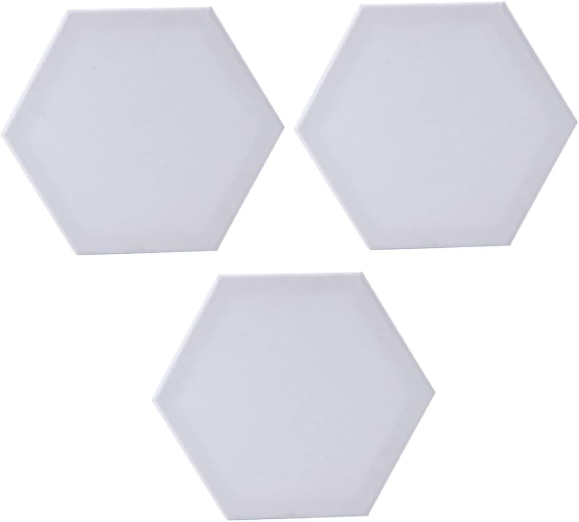 3pcs Hexagon Cotton Art Panels Thicken Canvas Boards for Oil and Painting Side for Students and Hobbyists Easy to Store and Carry