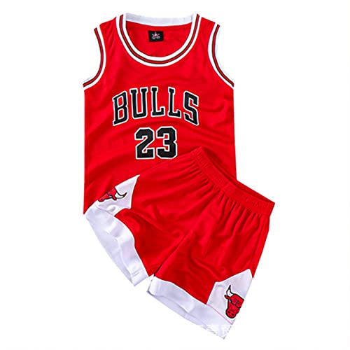 MEEHYRE Basketball Kinder Trikot 2 Stücke, Kinder Basketball Trainings Jersey und Weste