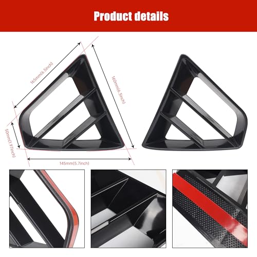Image of Two Black Modified Radiator Grille Inserts for Ford Mustang GT 2018-2023,Front Upper Grille Inserts for Ford Mustang GT 2018-2023, (left and right), Replace P /N #JR3B-8200-AB