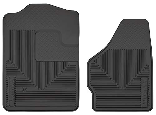 Husky Liners Heavy Duty Floor Mats | Front Floor Mats - Black | 51201 | Fits 1999-2010 Ford F-250/F-350 Super Duty, 2000-2005 Ford Excursion 2 Pcs