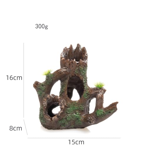 Grottes et cachettes d'aquarium en tronc d'arbre pour décoration d'angle