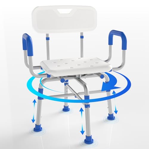 Swivel Shower Chair with Arms & Back