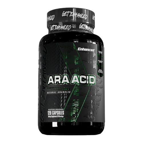 Enhanced Labs - Arachidonic Acid Supplement - Muscle and Strength Supplement for Increased Muscle Mass & Improved Recovery for Men & Women - One Capsule Contains 350mg Arachidonic Acid (120 Capsules)