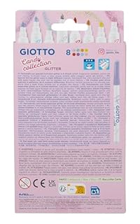 Giotto Glitter Candy Collection 8 pennarelli Colori Glitter Assortiti