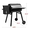 Brisk It Zelos-450 WiFi A.I. Electric Wood Pellet Smoker Grill - Smart Grill With Waterproof Cover– 450 sq.in Cooking Area,7-in-1 Outdoor Grill & Smoker, PID Controller (Up to 500°F), Meat Probe