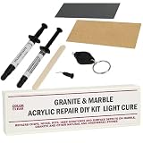 Reparaturset für Granit, Marmor und Stein, Acryl, Lichthärtung, repariert Chips und Mängel in Minuten, repariert Fliesen und Arbeitsplatten mit Leichtigkeit, für Quarz, Korian, Acryl und Fiberglas
