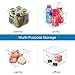 iDesign Pantry Storage Bin - Cube Organizer Bin for Cabinets or Fridge, Set of 4, Clear, Made in USA