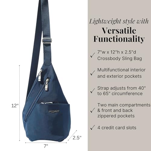 Image of Baggallini Mini Sling - 12x7 inch Sling Crossbody Bag Backpack with Adjustable Shoulder Strap