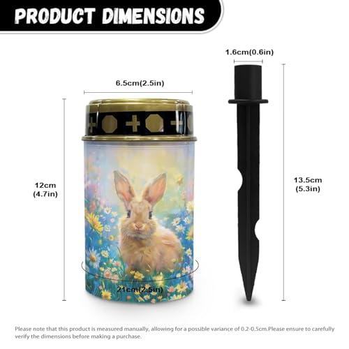 Psesaysky N9 Rabbit Solar Garden Stake Lights Waterproof Solar Pathway Lights Decorative Memorial Lights Landscape Lighting Yard Lawn Grave Cemetery Decoration thumb #5