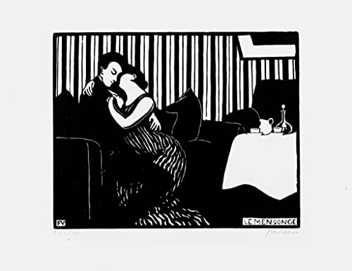 Toile Felix Edouard Vallotton Le Mensonge 50 x 70 cm pour inspirer votre intérieur