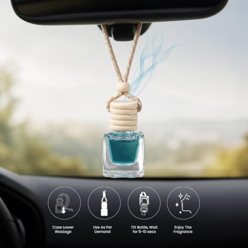 Image of Citrus Bloom Car Air Freshener Hanging Perfume | Long Lasting Fragrance | Lemon, Mandarin, Orange, White Floral & Rose Notes | Premium Car Perfume for Car, SUV, Office & Home | 10ml