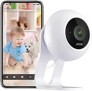winees Baby Monitor Indoor Cam, Smart WiFi Security Camera 1080P Pet Monitor with Night Vision, Two-Way Audio, Motion Detection, App Control,Multifunctional Portable, 2.4 GHz WiFi Only