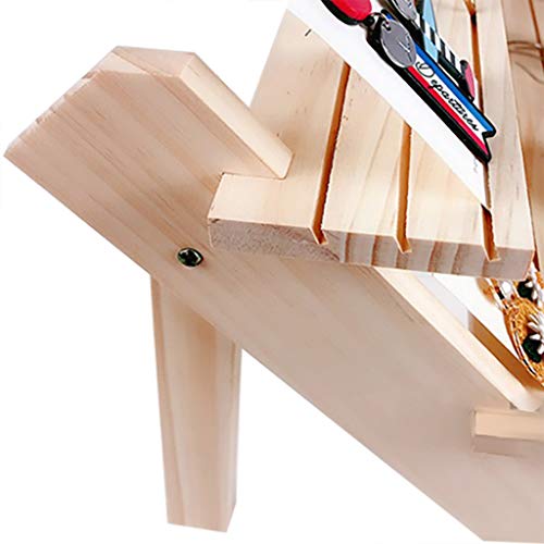 Gzyf Wood Retail Jewelry Showcase Rack, Countertop Small Merchandise Display Stand For Earrings, Ring, Brooch, Necklace, Bracelet, Etc , 3 Tier #TOP6